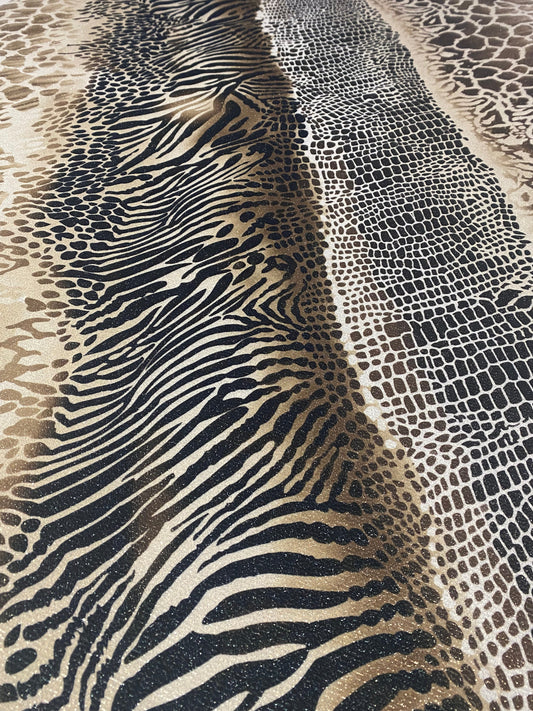Metallic Animal Print Lurex Fabric