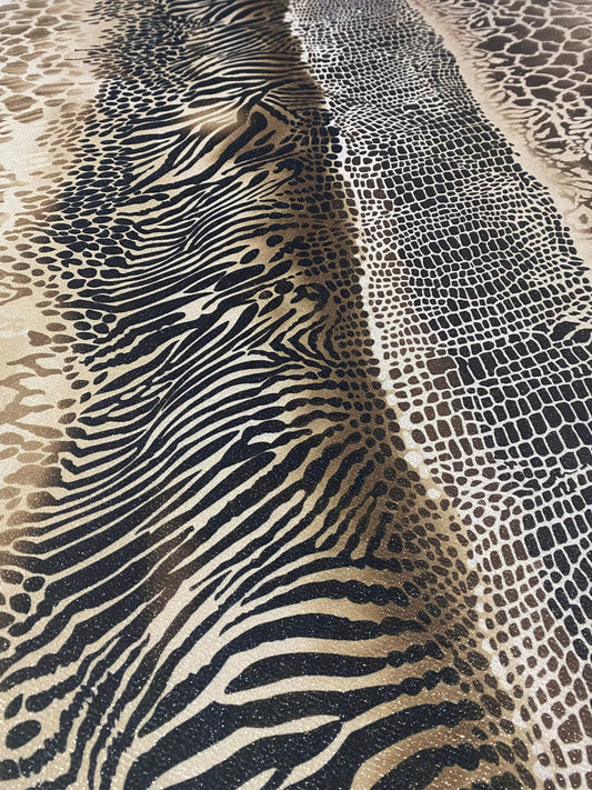 Metallic Animal Print Lurex Fabric
