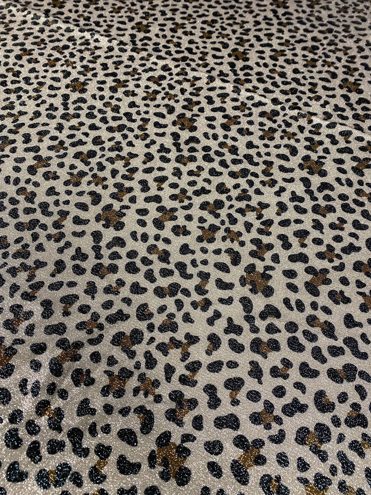Little Leopard Pattern Stretch Lurex Fabric