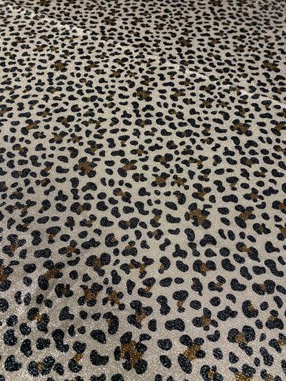 Little Leopard Pattern Stretch Lurex Fabric