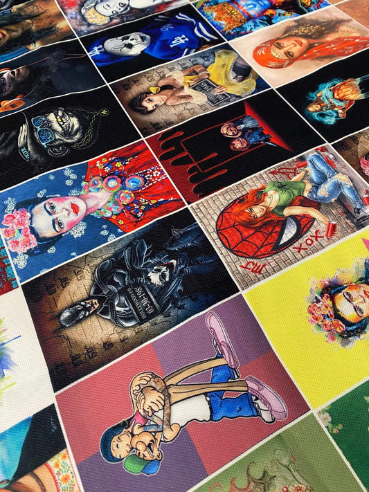 Pop Art Upholstery Fabric with Vibrant Print Design