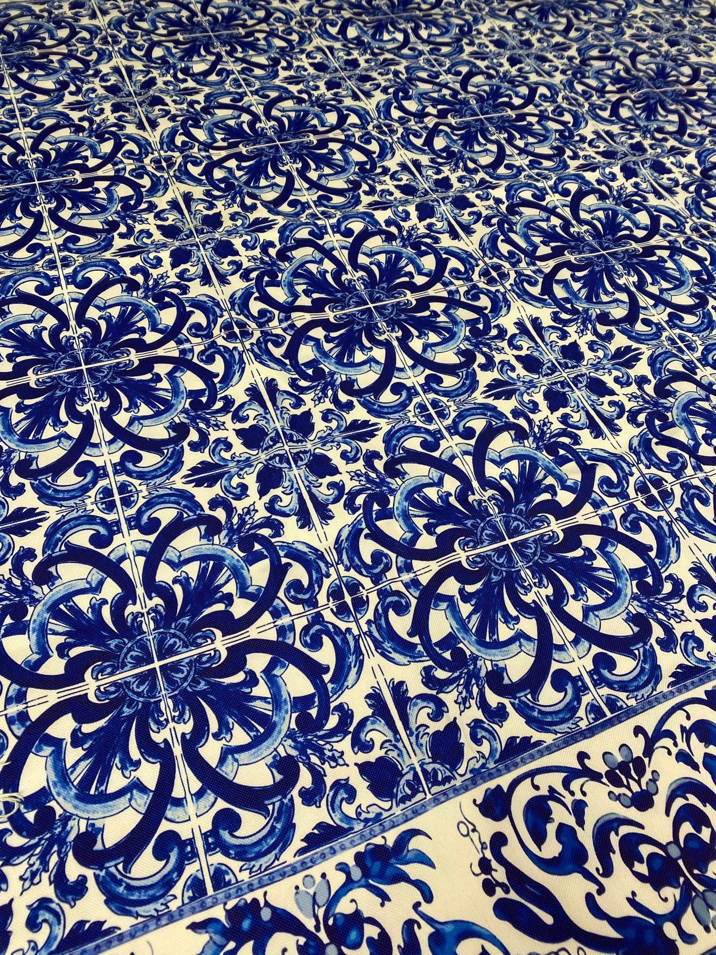 Upholstery Fabric with Mavi Floral Design - Floral Patterned Home Decor Material