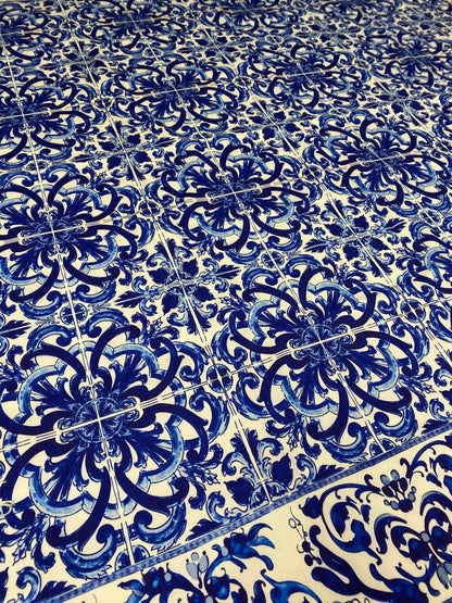 Upholstery Fabric with Mavi Floral Design - Floral Patterned Home Decor Material