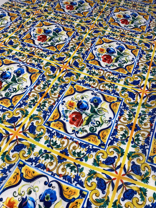 Small Linen Fabric with Mojalica Design for Home Decor and Crafts