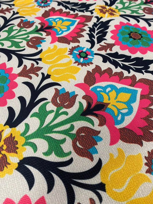 Colorful Floral Upholstery Fabric for Home Décor and Craft Projects