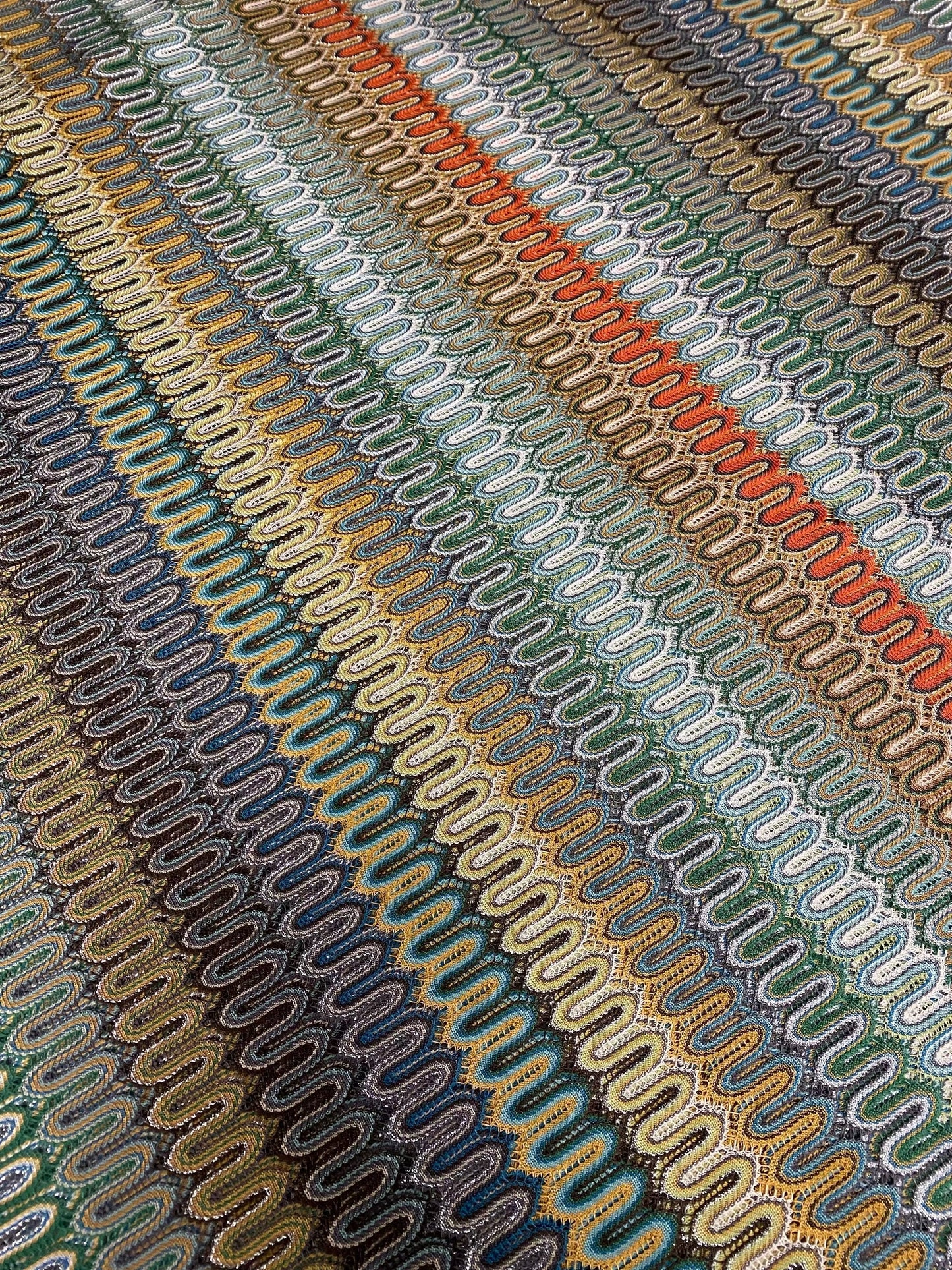 Mesh Zigzag Knit Fabric - Versatile Textiles for Fashion and Crafting