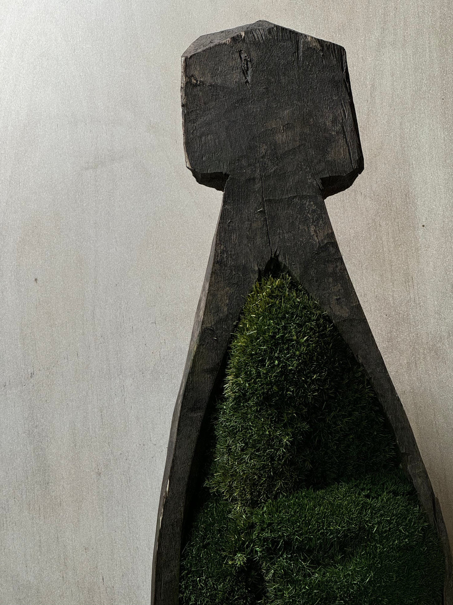 Mokoro Canoe with Preserved Moss Table Display FR56