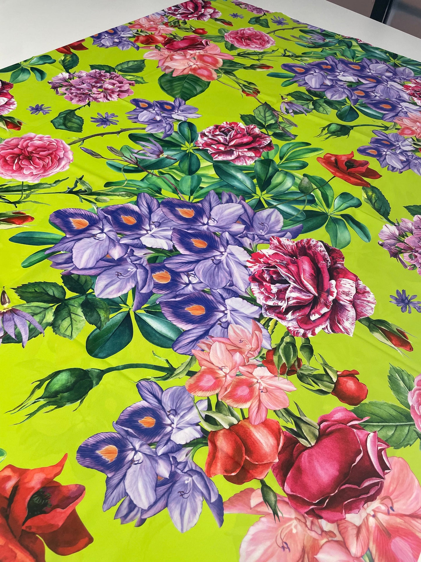 Vibrant Floral Crepe Fabric by the Metre – Soft & Flowing