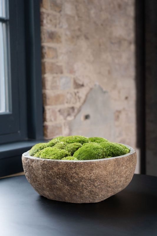 Indo Stone Moss Bowl