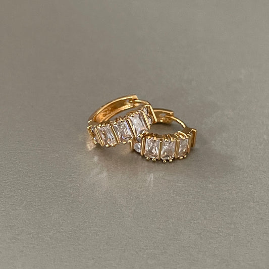 Sarai Jewelled Mini Hoop Earrings