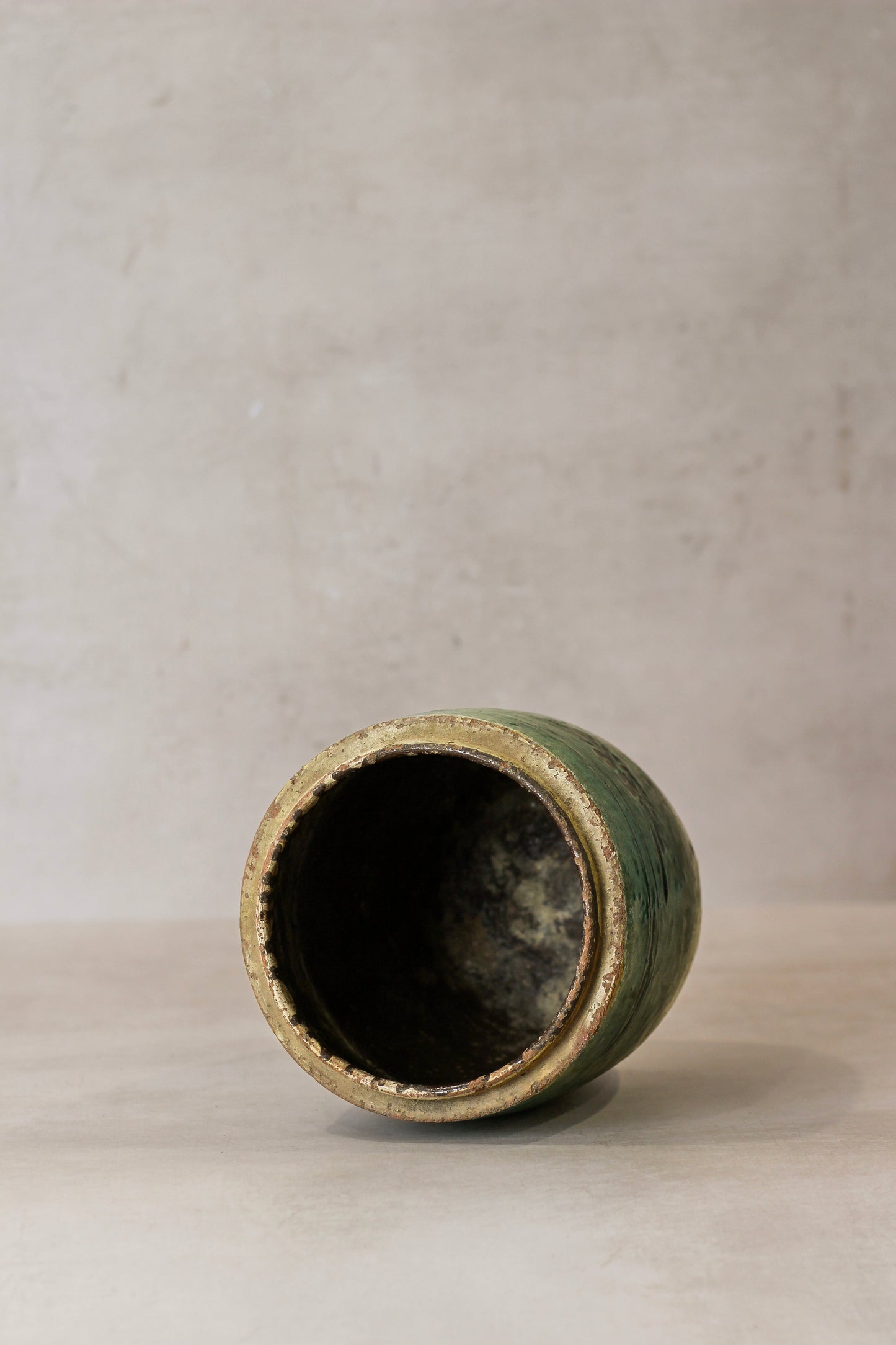 Vintage Emerald Green Pot - No 3