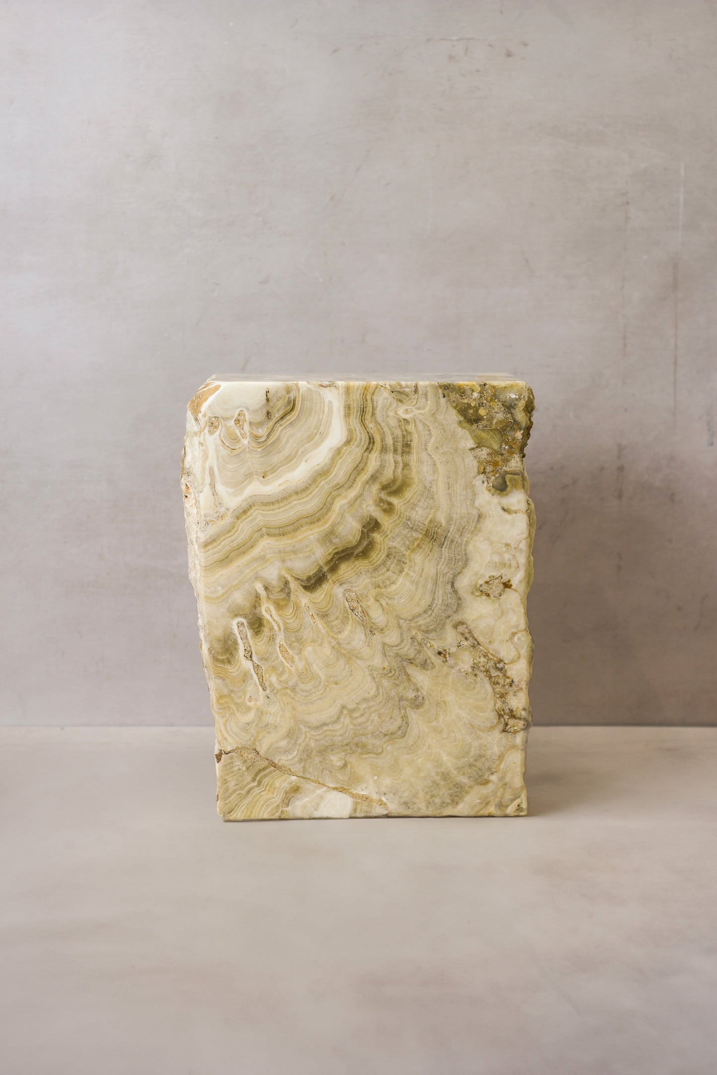 Onyx Side Table Pedestal Raw - Solid - No 5