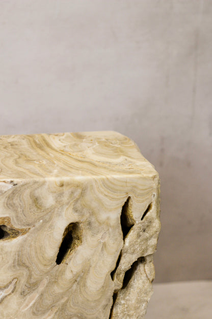 Onyx Side Table Pedestal Raw - Solid - No 5