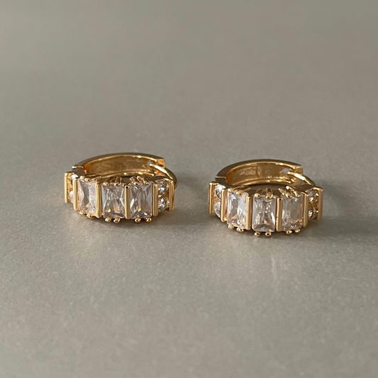 Sarai Jewelled Mini Hoop Earrings