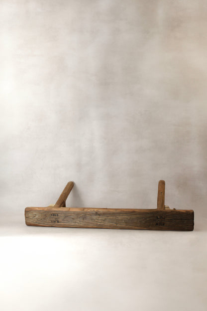 Antique Rustic Elm Wood Bench 02