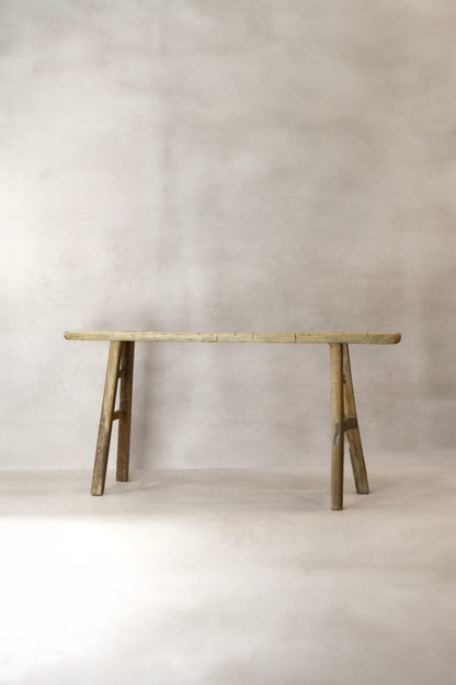 Antique Rustic Elm Skinny Bench 03