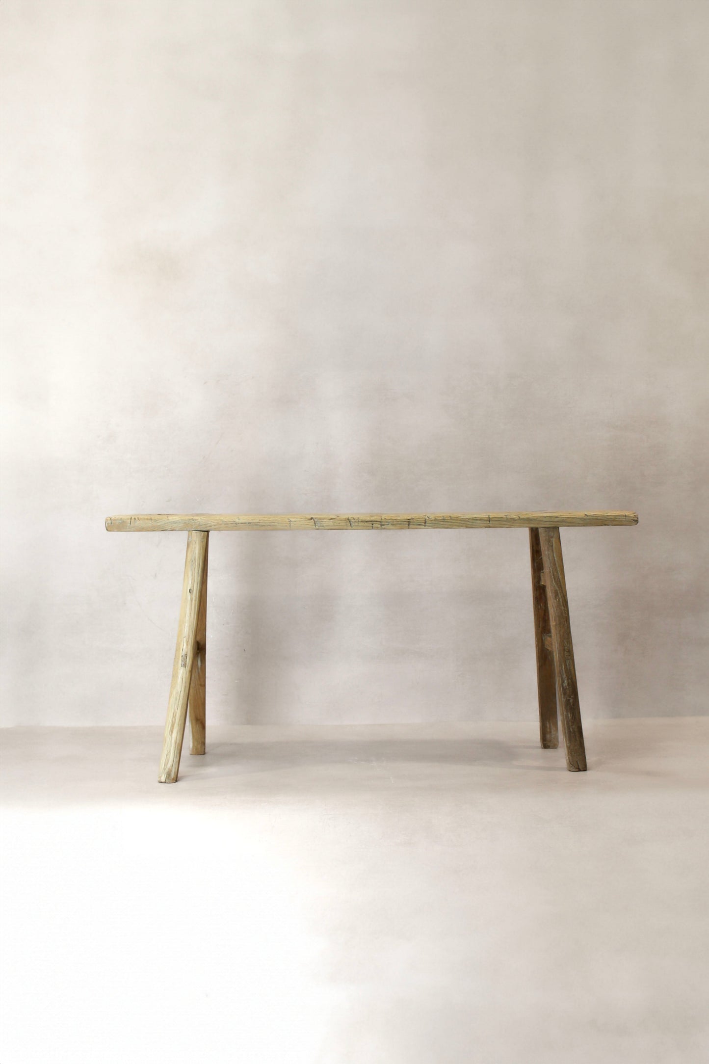 Antique Rustic Elm Skinny Bench 03