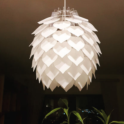 Protea Frosted White Pendant L