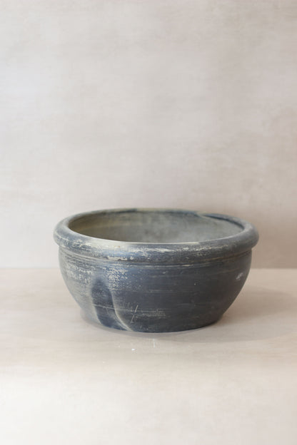 Wabi Sabi Antique Matt Grey Terracotta Bowl - OGB 02