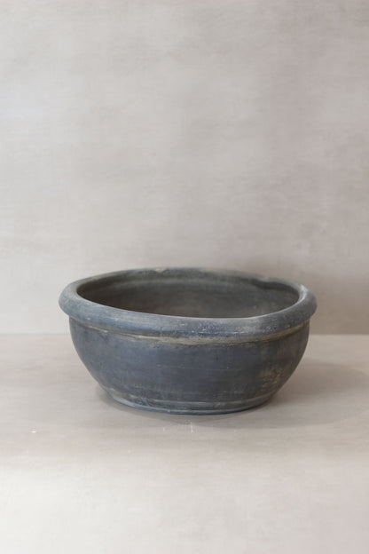 Wabi Sabi Antique Matt Grey Terracotta Bowl - OGB 03