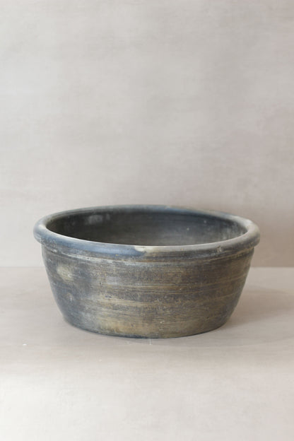 Wabi Sabi Antique Matt Grey Terracotta Bowl - OGB 04