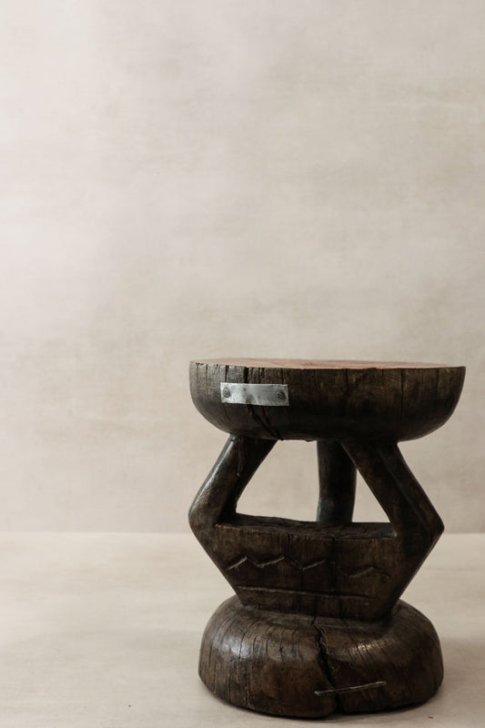 Vintage Tonga Stool - Copper Top - 27.1