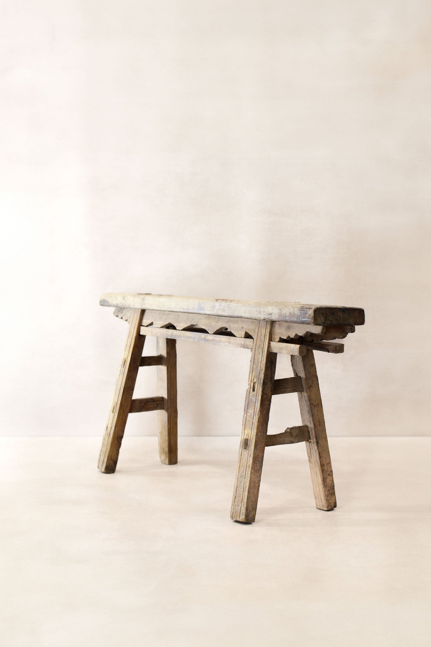 Antique Rustic Elm Bench 08