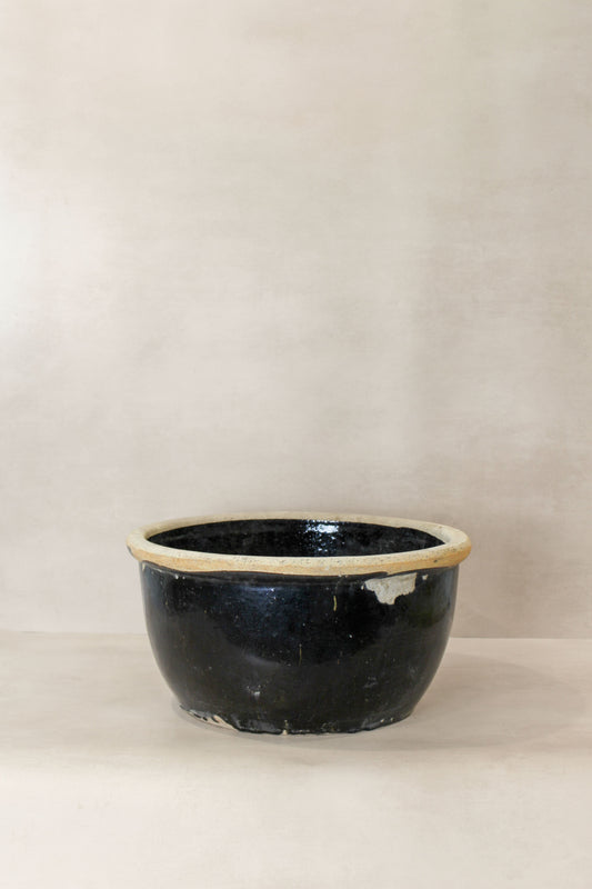Wabi Sabi Antique Dark Glazed Terracotta Bowl - ODB 01