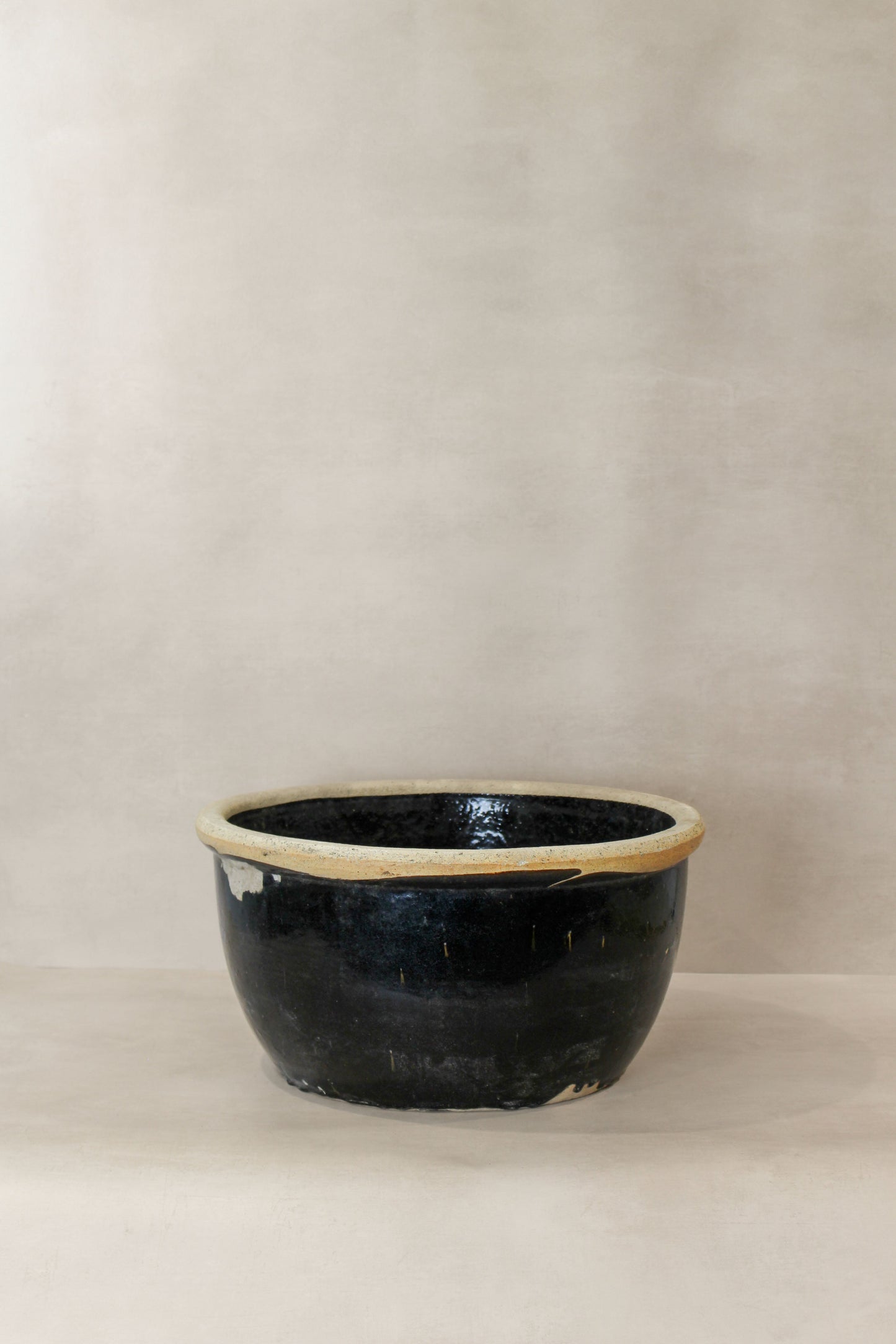 Wabi Sabi Antique Dark Glazed Terracotta Bowl - ODB 01
