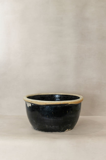 Wabi Sabi Antique Dark Glazed Terracotta Bowl - ODB 01