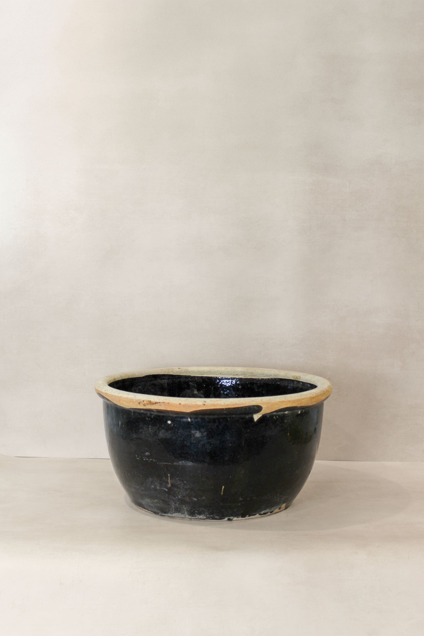 Wabi Sabi Antique Dark Glazed Terracotta Bowl - ODB 01