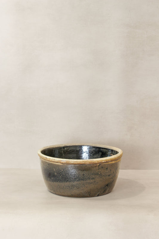 Wabi Sabi Antique Dark Glazed Terracotta Bowl - ODB 03