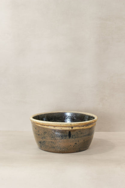 Wabi Sabi Antique Dark Glazed Terracotta Bowl - ODB 03