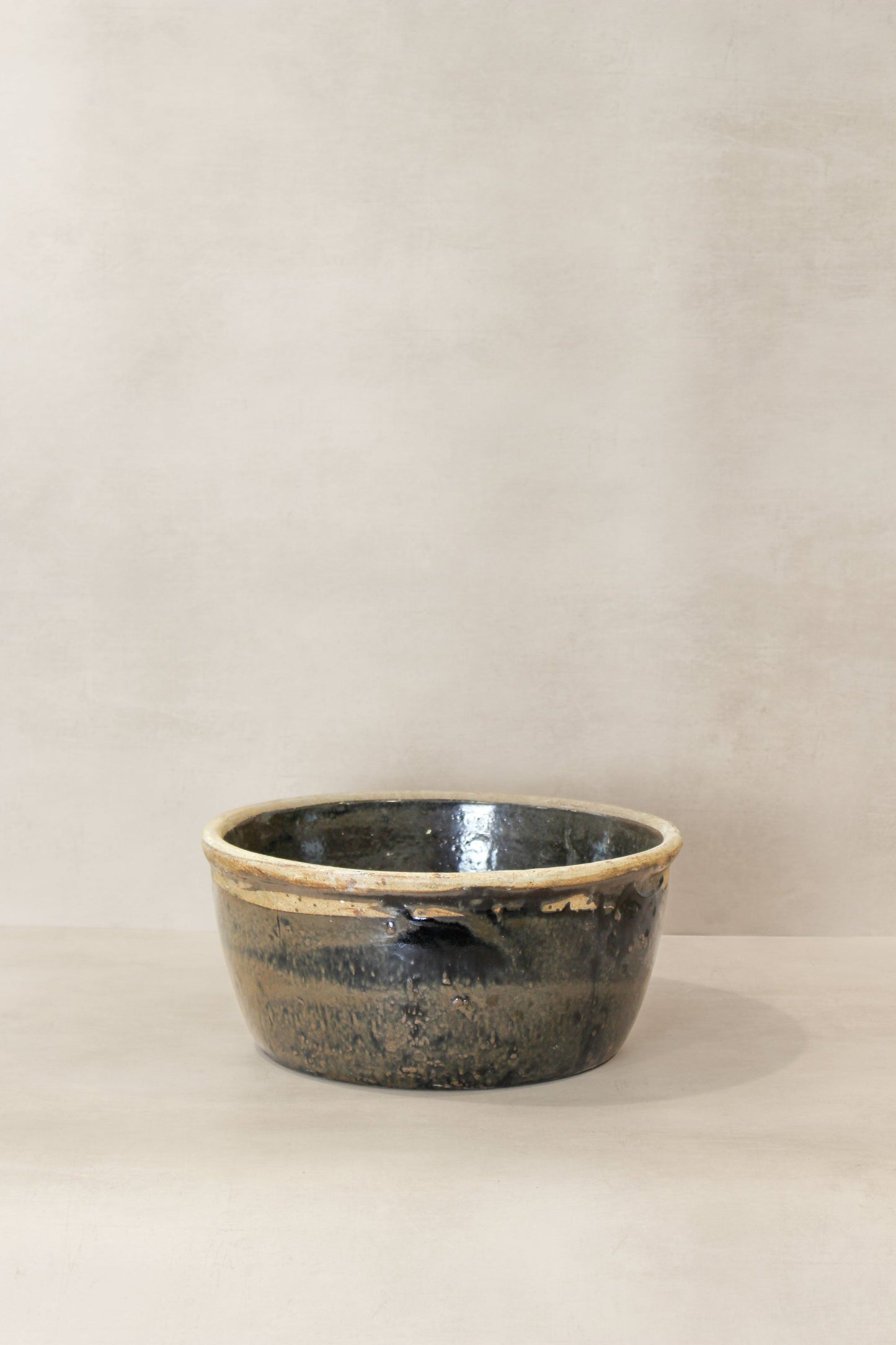 Wabi Sabi Antique Dark Glazed Terracotta Bowl - ODB 03