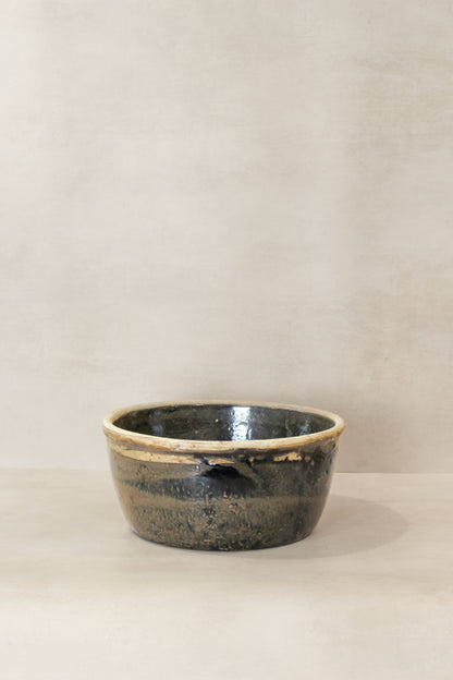 Wabi Sabi Antique Dark Glazed Terracotta Bowl - ODB 03