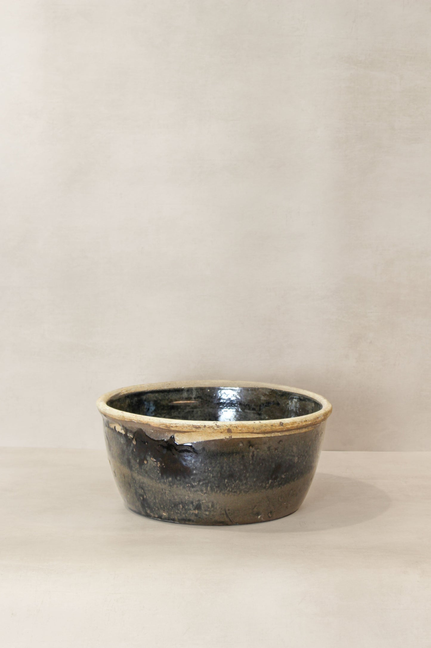 Wabi Sabi Antique Dark Glazed Terracotta Bowl - ODB 03