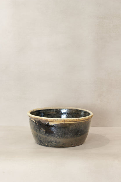 Wabi Sabi Antique Dark Glazed Terracotta Bowl - ODB 03
