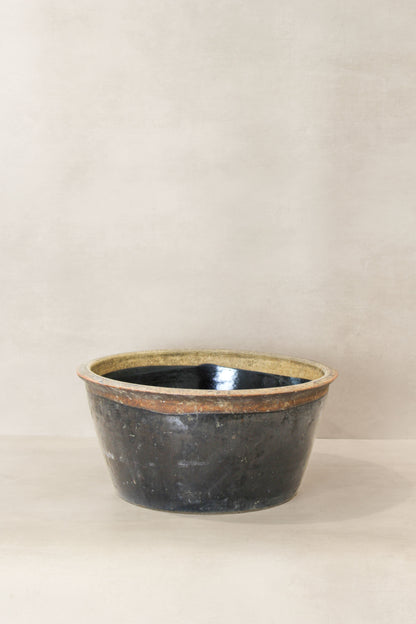 Wabi Sabi Antique Dark Glazed Terracotta Bowl - ODB 04