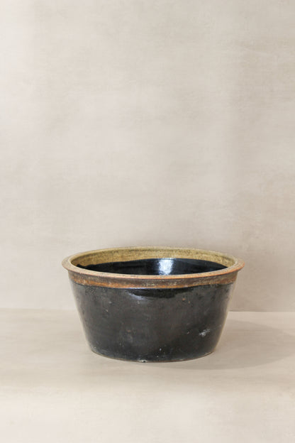 Wabi Sabi Antique Dark Glazed Terracotta Bowl - ODB 04