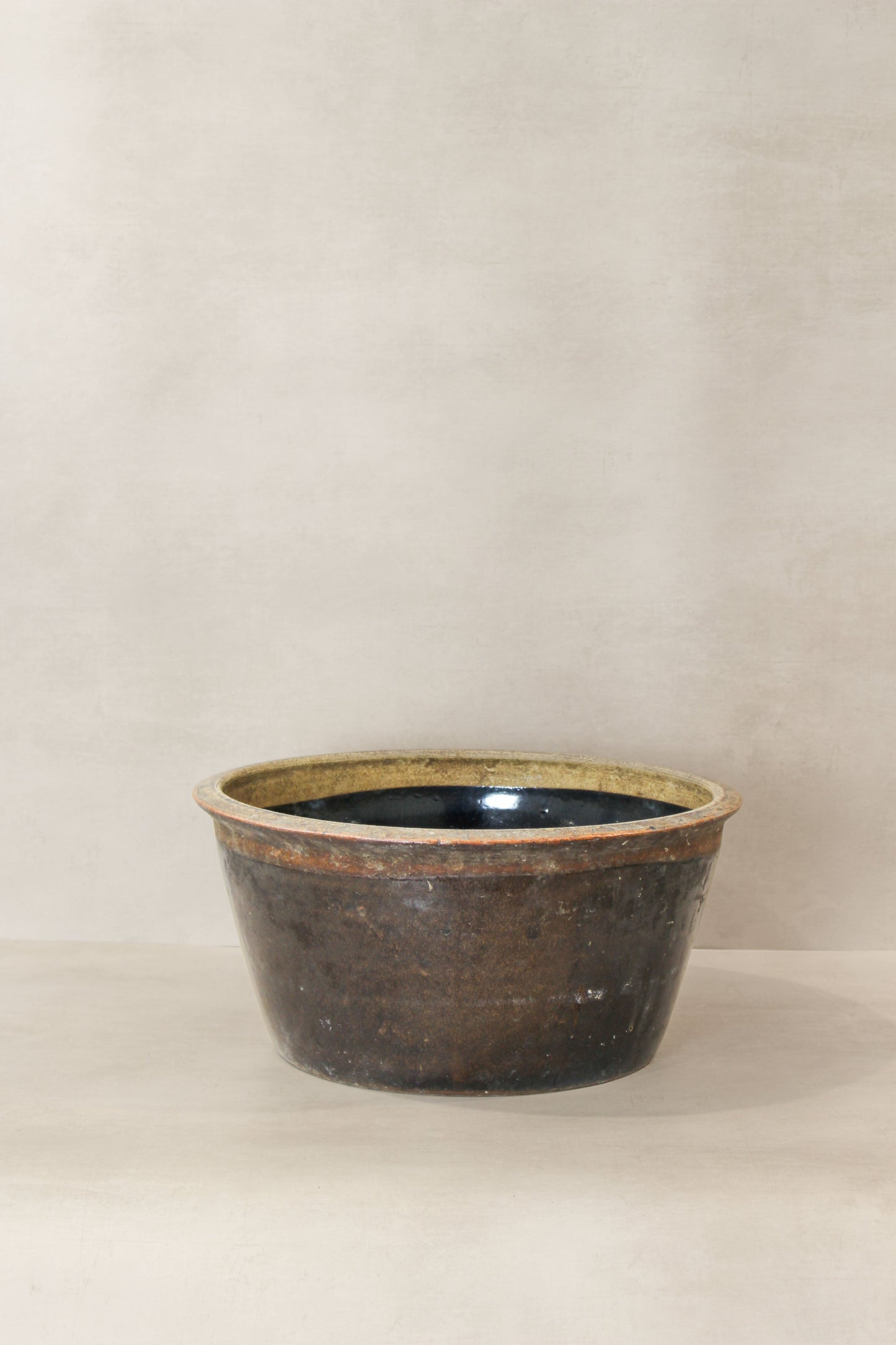 Wabi Sabi Antique Dark Glazed Terracotta Bowl - ODB 04