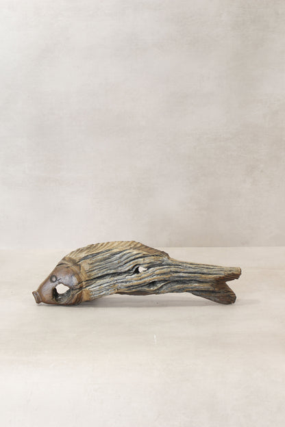 Driftwood Hand Carved Fish - (13.4)