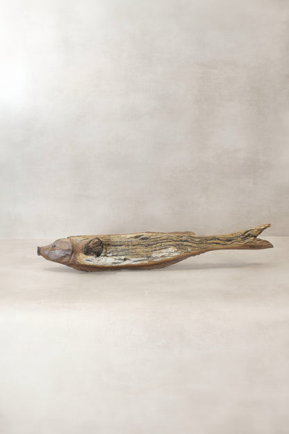 Driftwood Hand Carved Fish - (15.1)