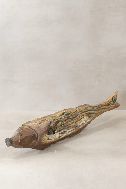 Driftwood Hand Carved Fish - (15.1)