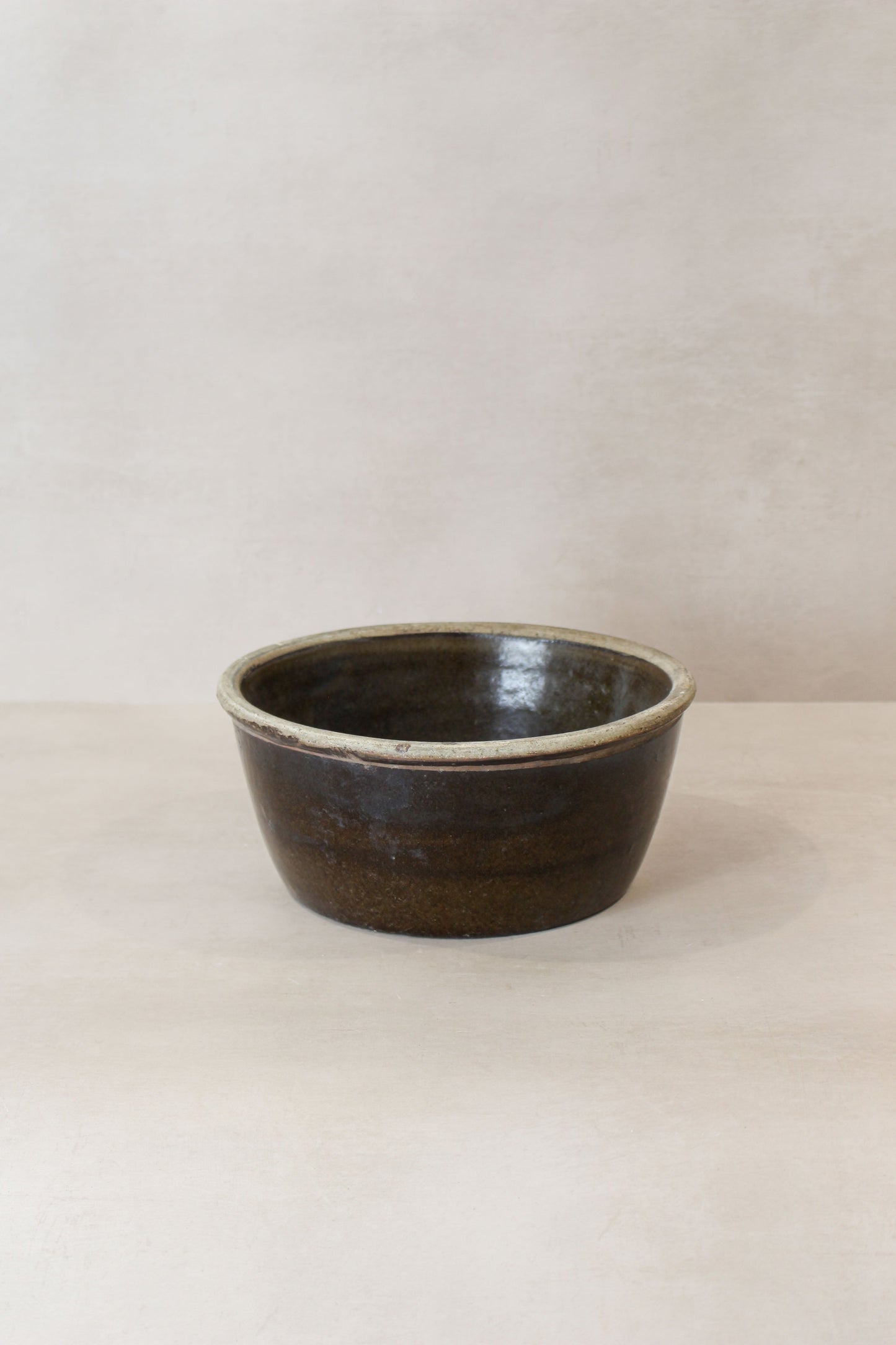 Wabi Sabi Antique Dark Glazed Terracotta Bowl Small- LBB 01