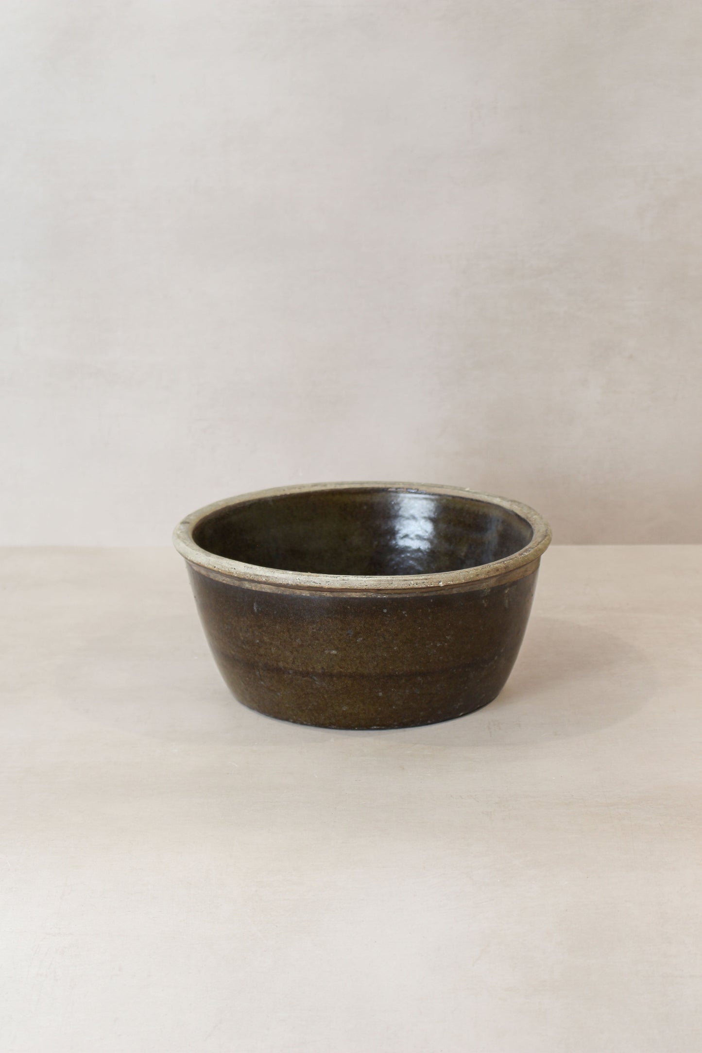 Wabi Sabi Antique Dark Glazed Terracotta Bowl Small- LBB 01