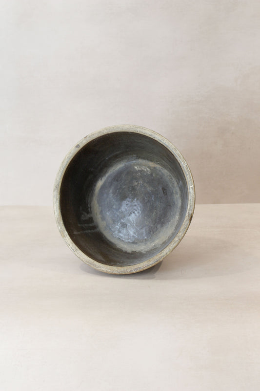 Wabi Sabi Antique Dark Glazed Terracotta Bowl Small- LBB 01