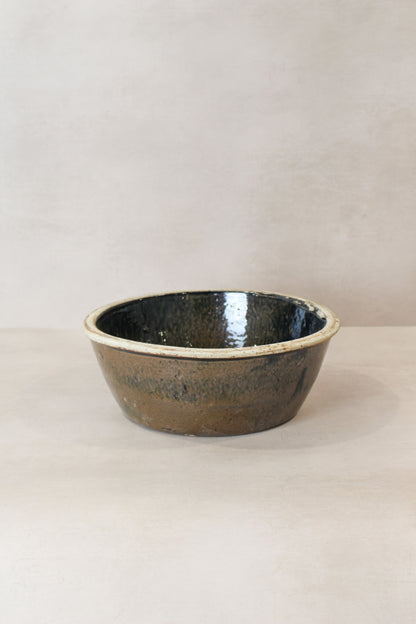 Wabi Sabi Antique Dark Glazed Terracotta Bowl Small- LBB 02