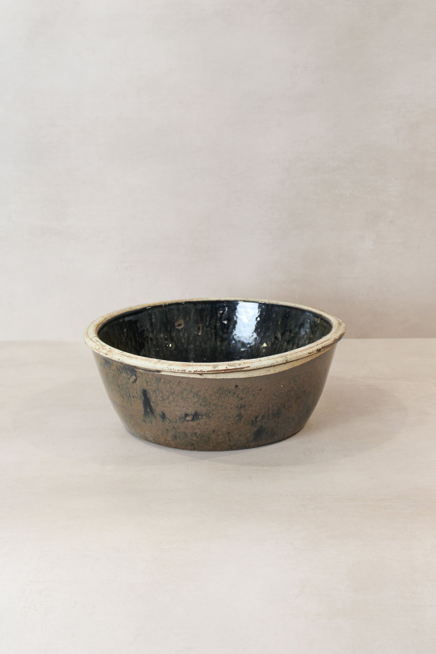 Wabi Sabi Antique Dark Glazed Terracotta Bowl Small- LBB 02