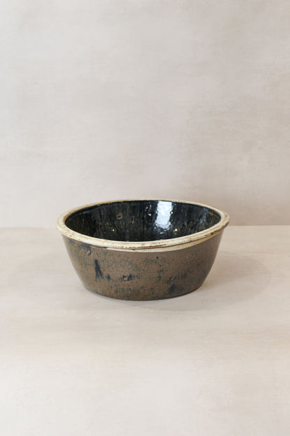 Wabi Sabi Antique Dark Glazed Terracotta Bowl Small- LBB 02