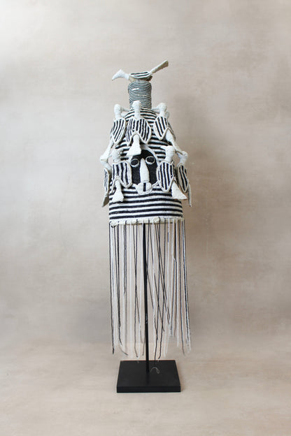 Yoruba Royal Crown Black & White - 15.2